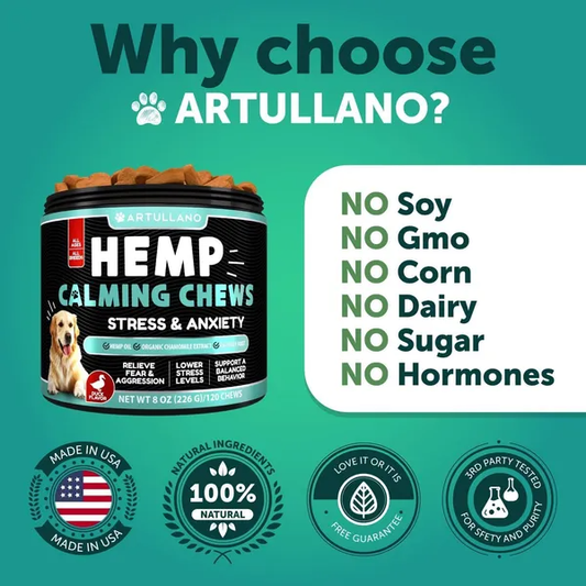 Hemp Calming Chews For Dogs by luvipets