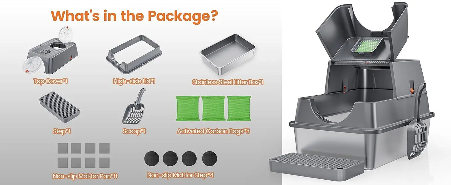 Wholesale Luxury 20L PP Plastic Smart Cat Litter by luvipets