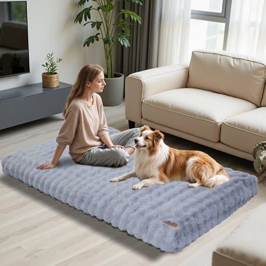 Fluffy Dog Crate Bed by luvipets