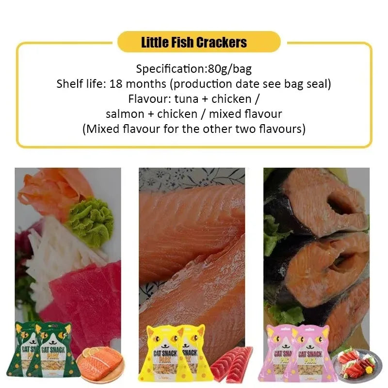 Cat Biscuits Salmon Snacks by luvipets