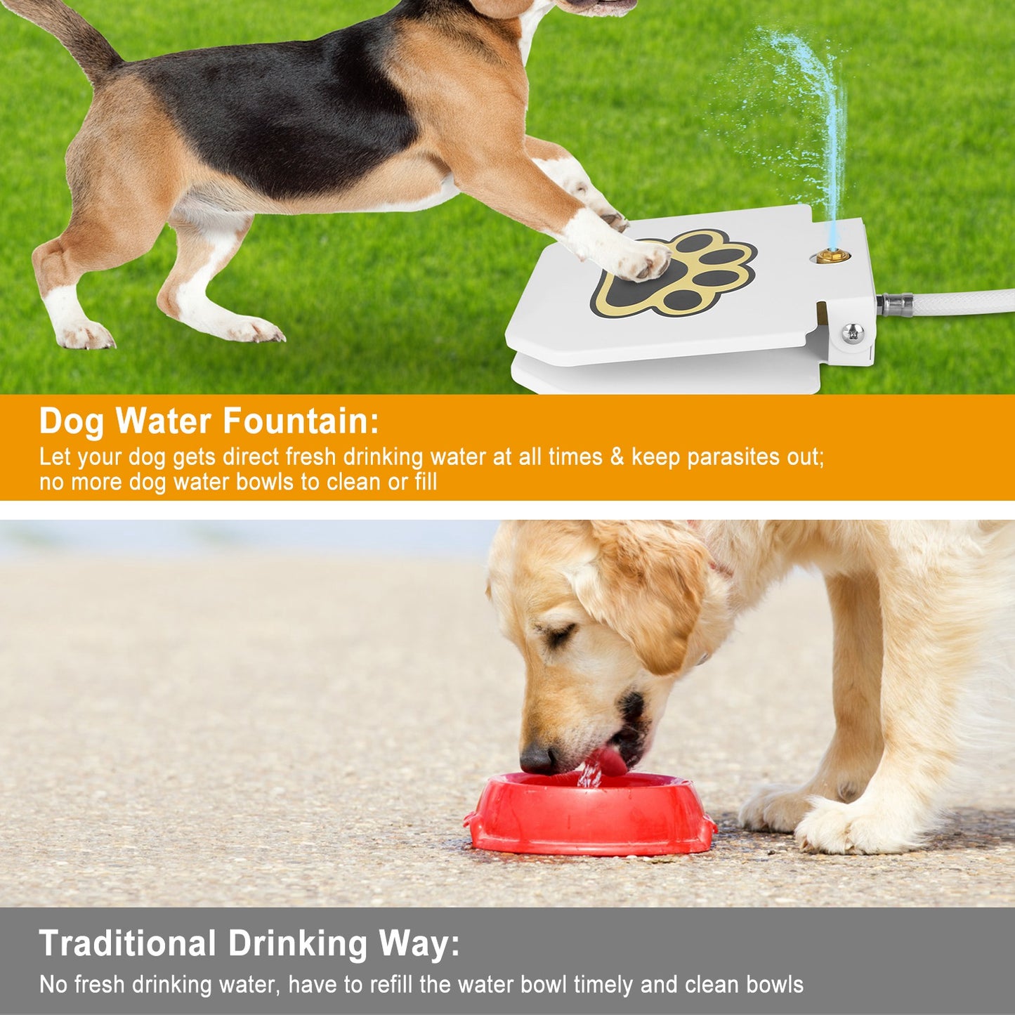 1Pc Dog Water Fountain Outdoor by luvipets