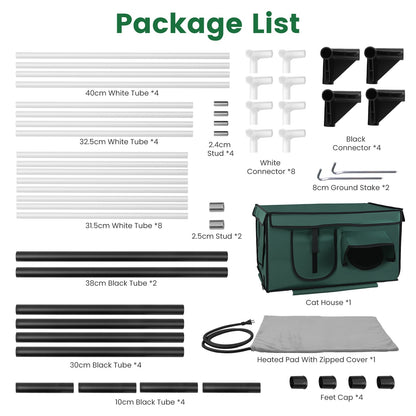 Waterproof Heated Cat House by luvipets