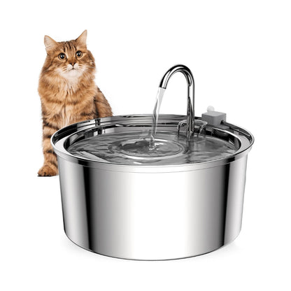 Stainless Steel Pet Water Feeder by luvipets