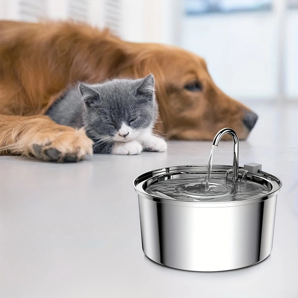 Stainless Steel Pet Water Feeder by luvipets