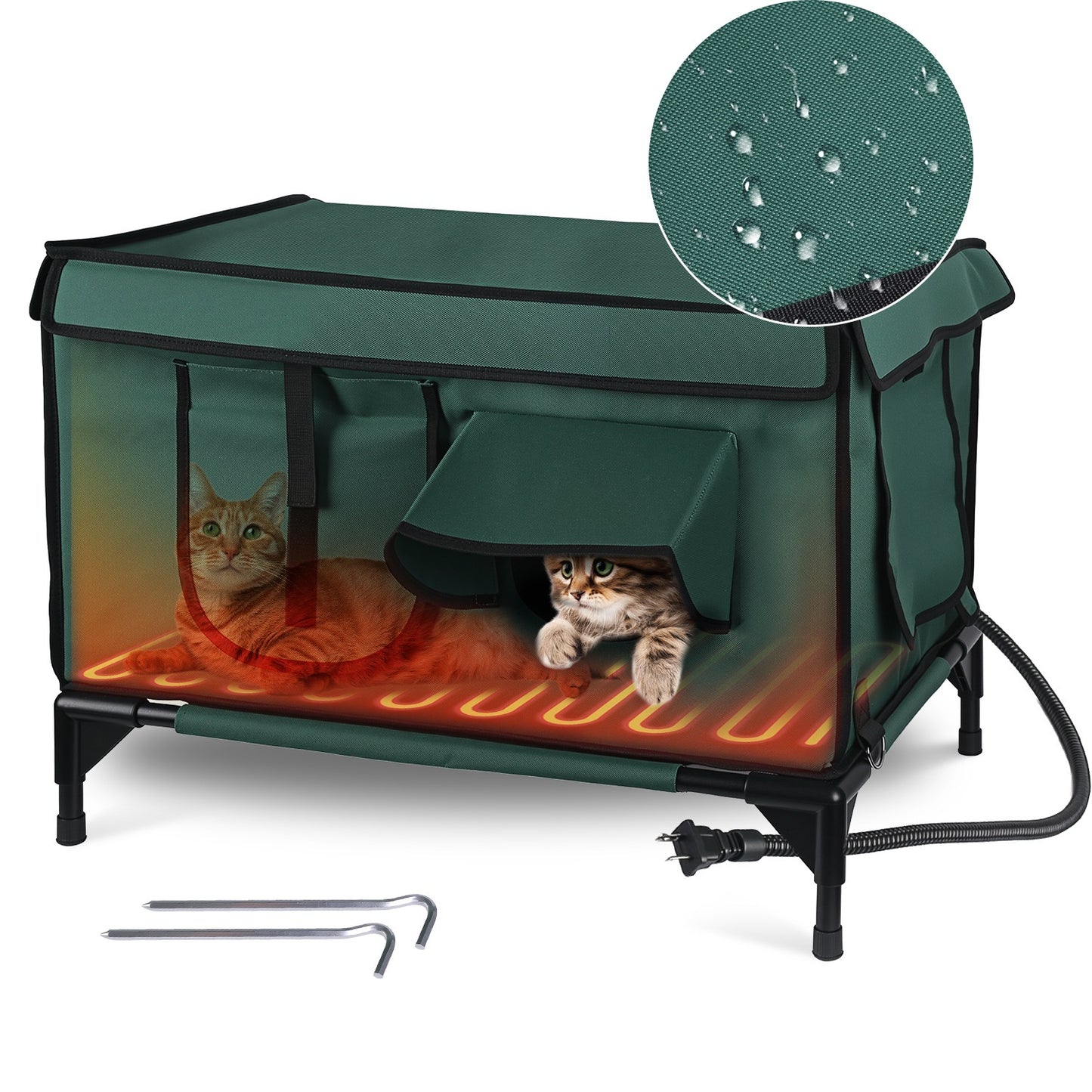 Waterproof Heated Cat House by luvipets