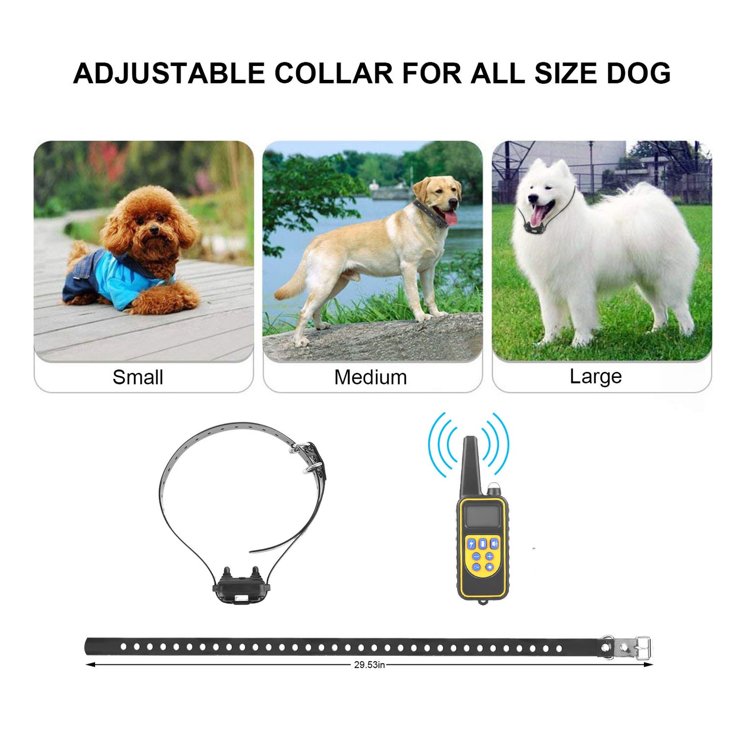 1Pc Dog Training Collar With Remote by luvipets