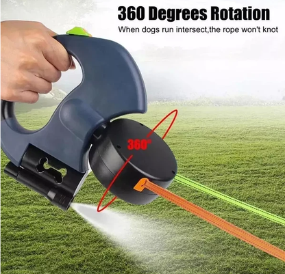 Dual Pet Leash Retractable Reflective by luvipets