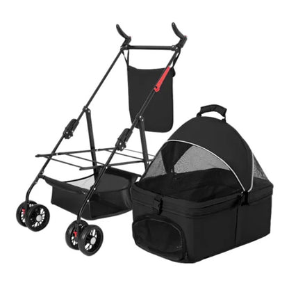 4 Wheels Pet Stroller Foldable Carrier by luvipets