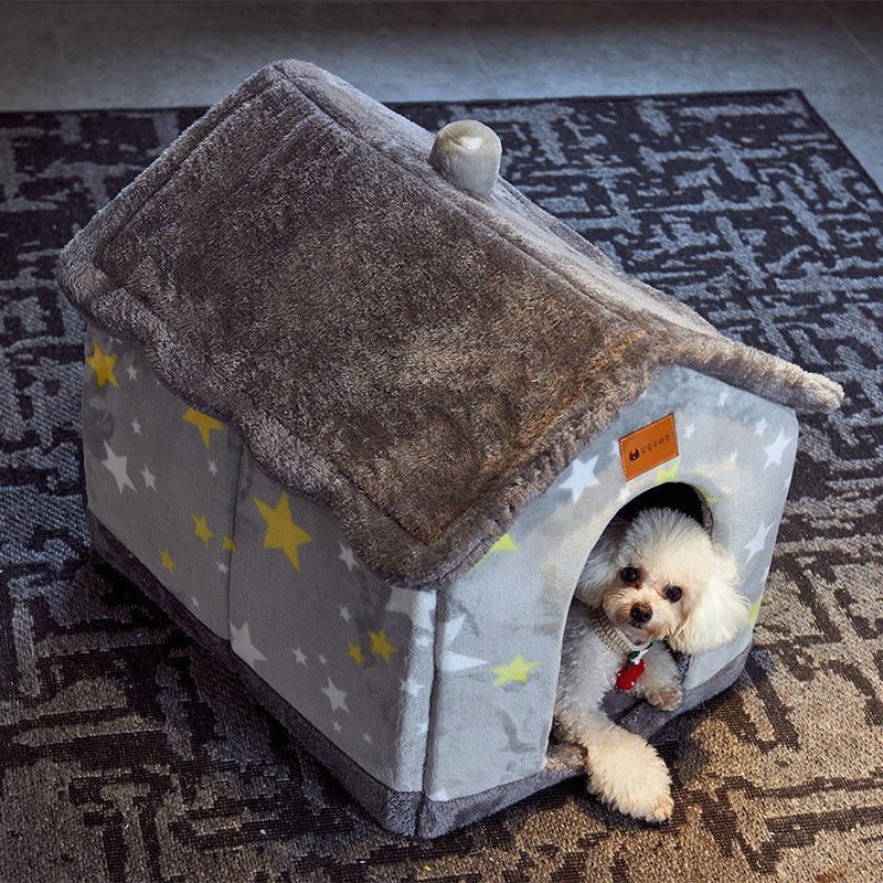 Foldable Dog House Pet Cat Bed Winter Dog by luvipets