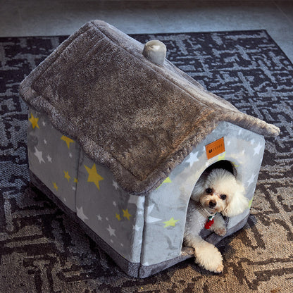 Foldable Dog House Pet Cat Bed Winter Dog by luvipets