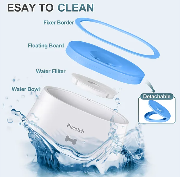 Dog Water Bowl No Spill 2L by luvipets