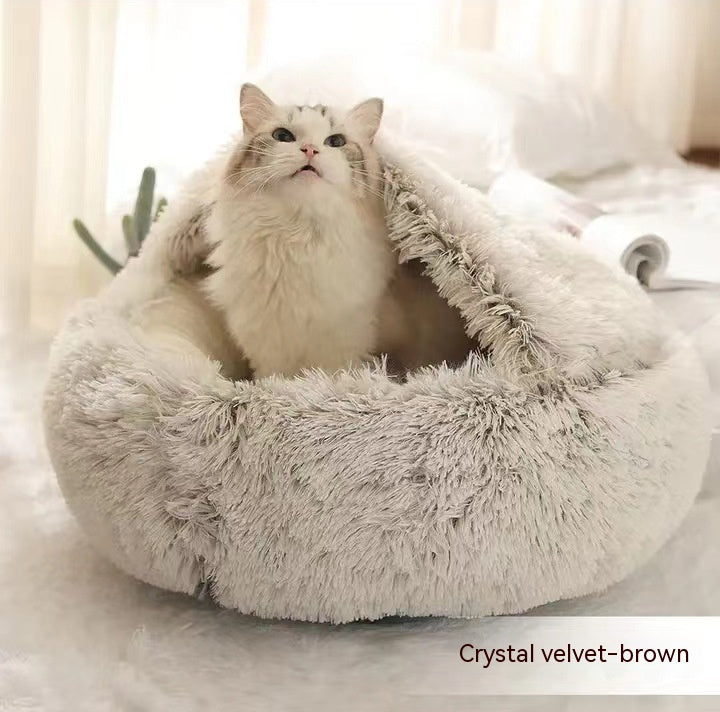 2 In 1 Dog And Cat Bed Pet Winter Bed by luvipets