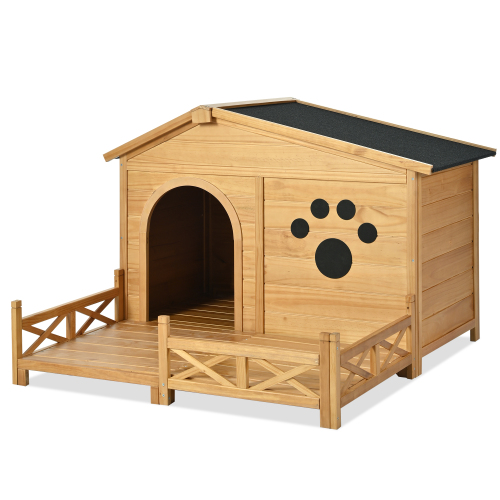 48 Wooden Dog House Outdoor With Porch