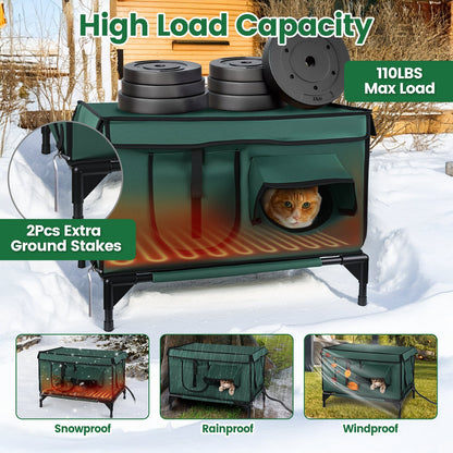 Waterproof Heated Cat House by luvipets