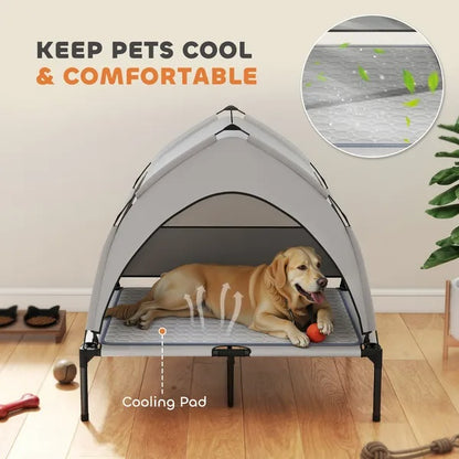 Elevated Dog Bed With Removable Canopy by luvipets