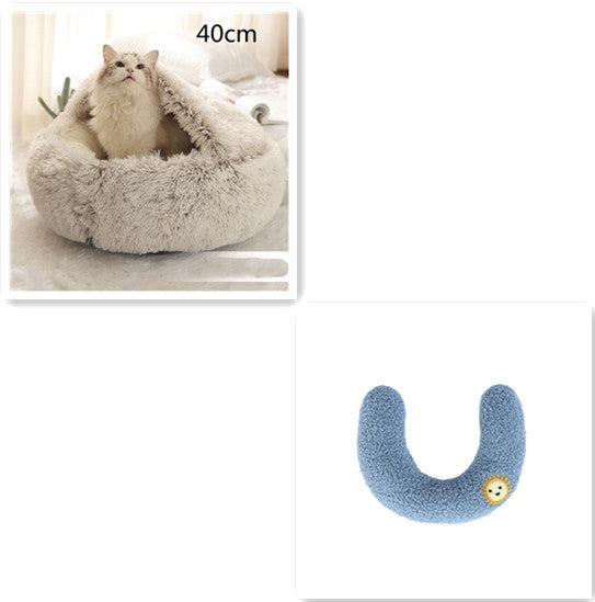 2 In 1 Dog And Cat Bed Pet Winter Bed by luvipets