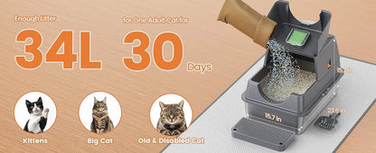 Wholesale Luxury 20L PP Plastic Smart Cat Litter by luvipets