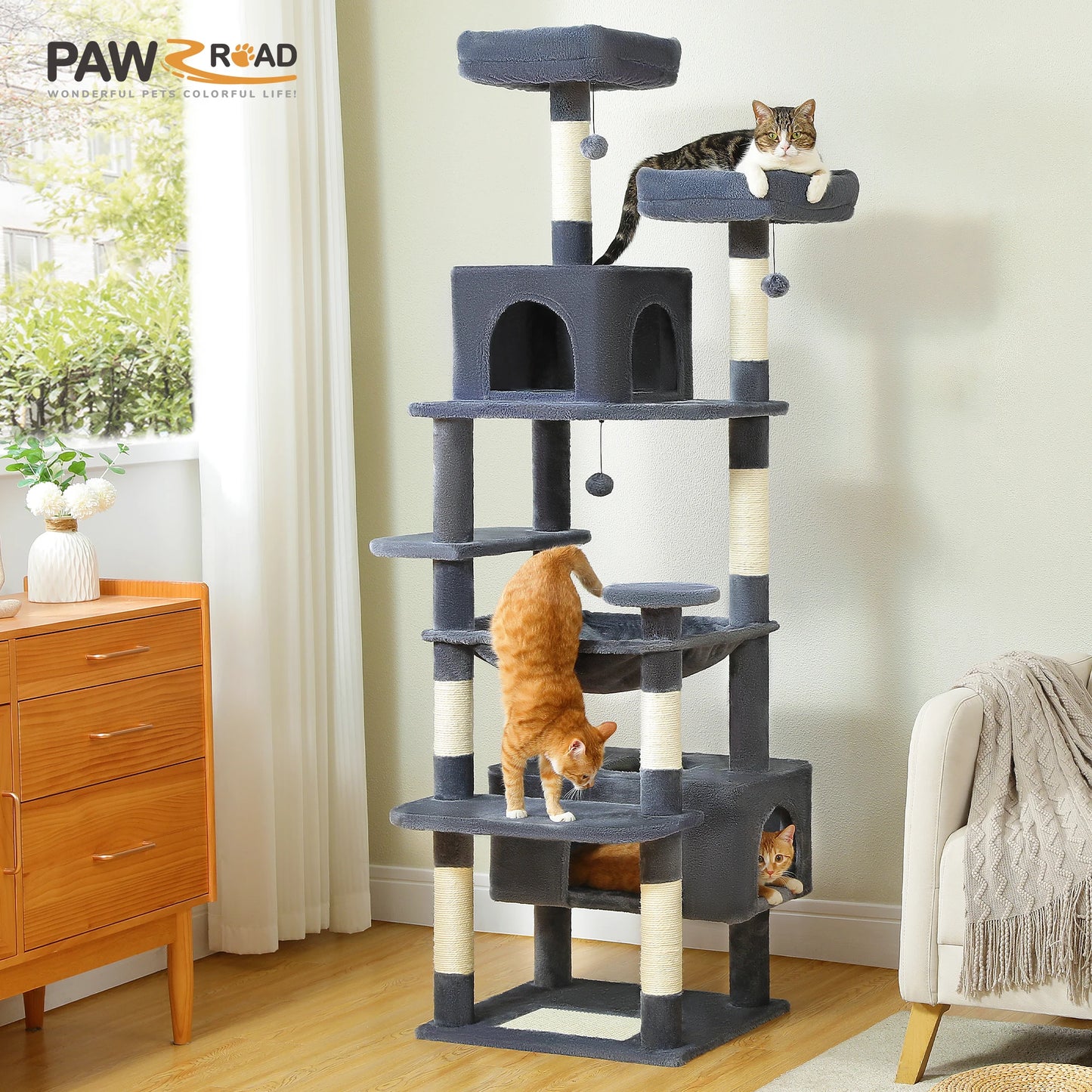 Large Cat Tree and Tower for Indoor Cats by luvipets