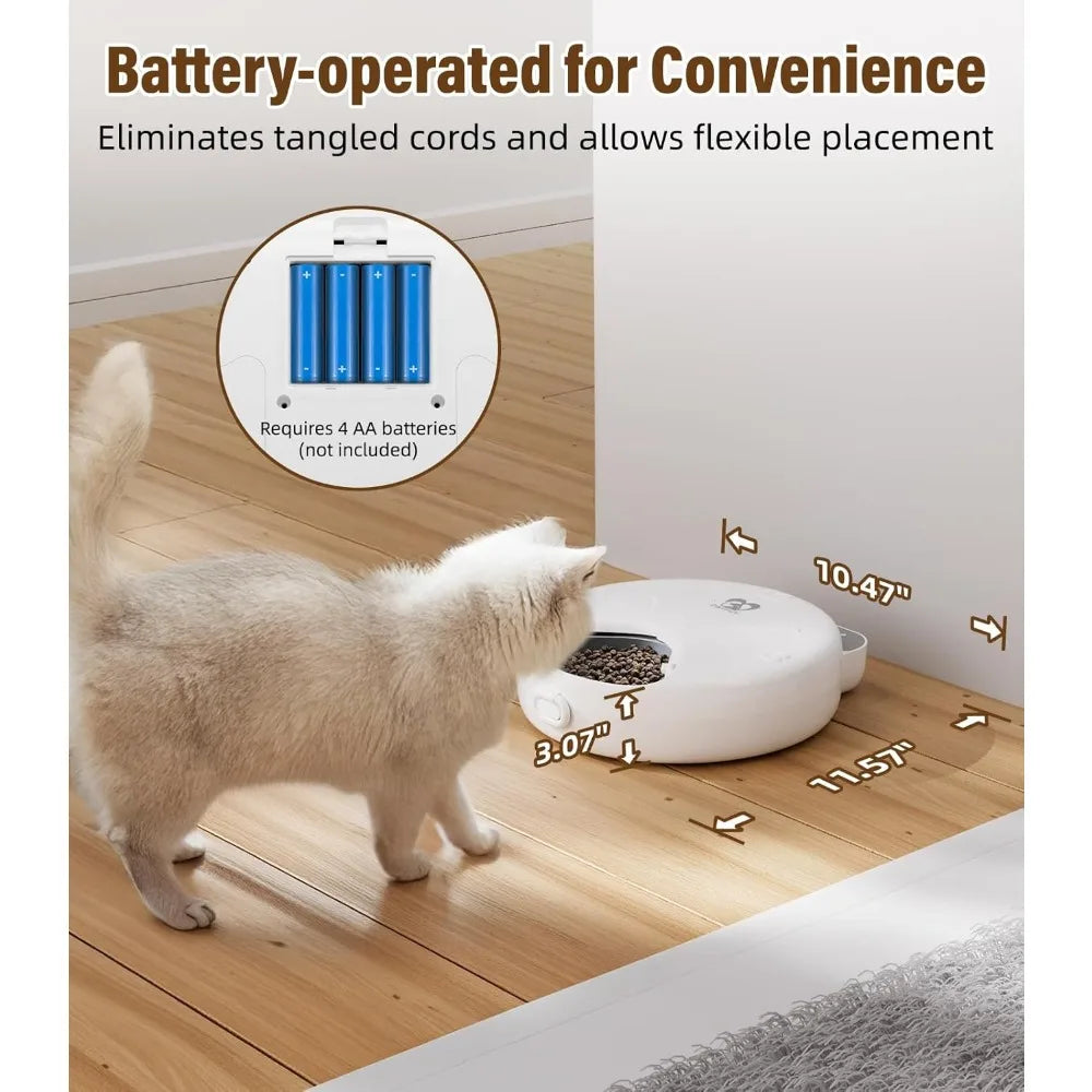 Battery-Operated Automatic Cat Feeder by luvipets