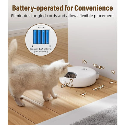 Battery-Operated Automatic Cat Feeder by luvipets