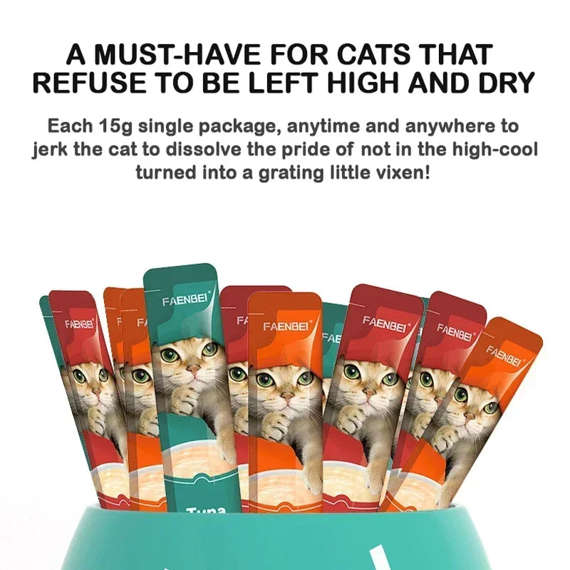 60 Pieces/Box Cat Snacks by luvipets