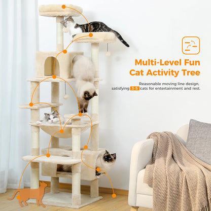 Large Cat Tree and Tower for Indoor Cats by luvipets