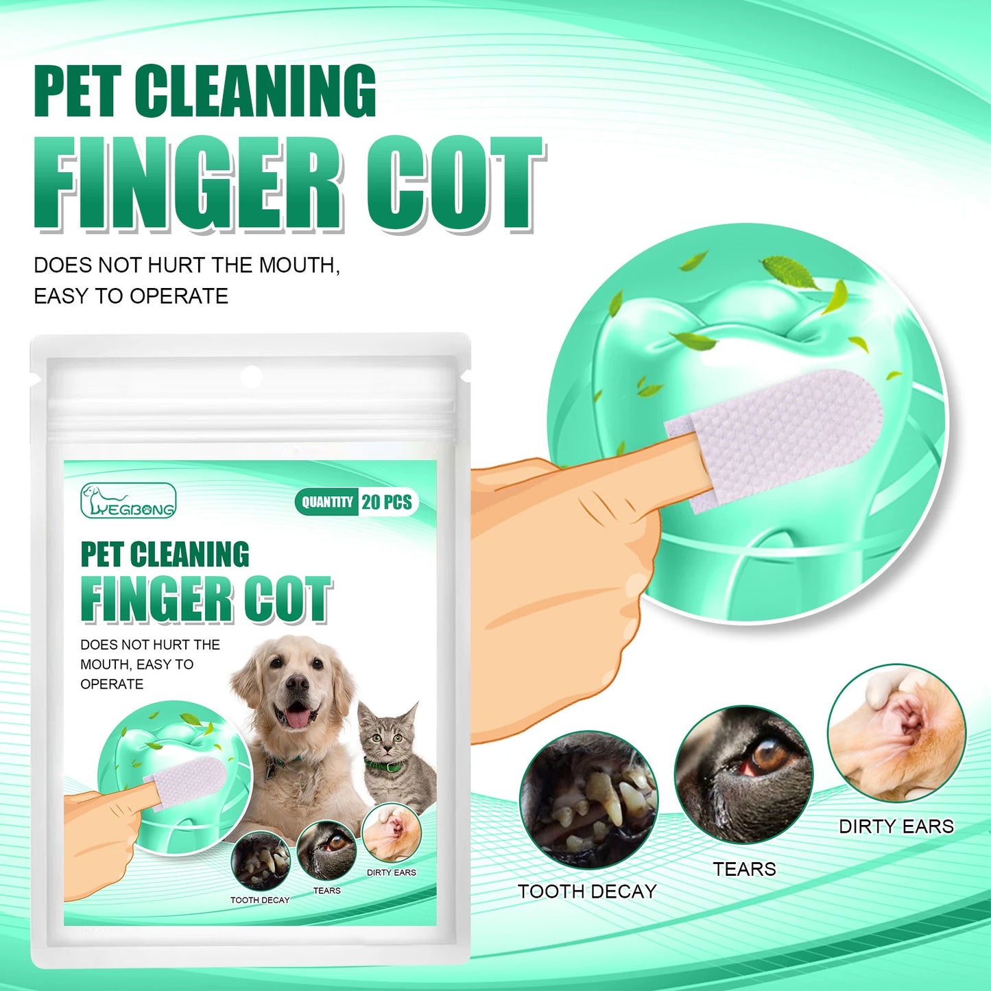 Pet Cleaning Teeth Finger by luvipets