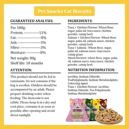 Cat Biscuits Salmon Snacks by luvipets