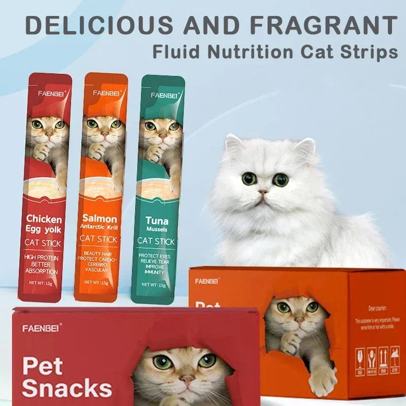 60 Pieces/Box Cat Snacks by luvipets