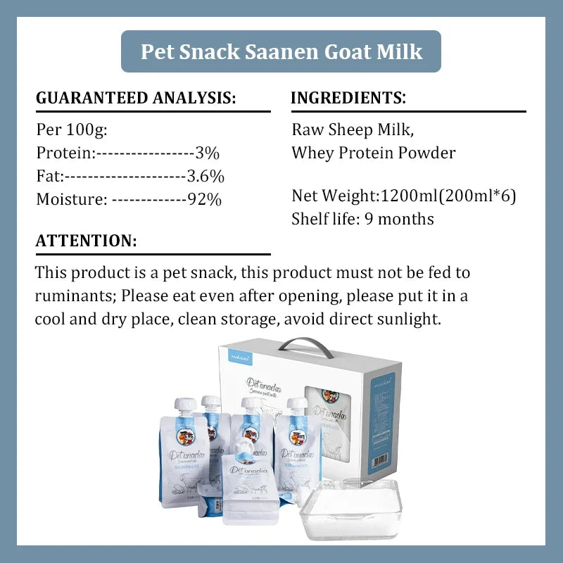 Cat Snacks Saanen Natural Goat Milk by luvipets