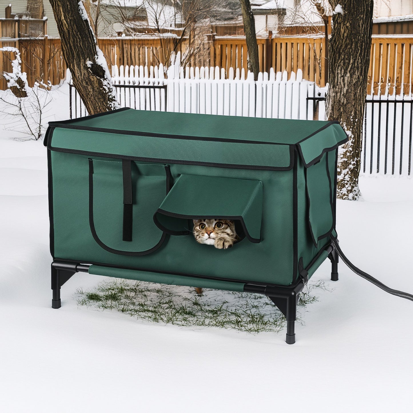 Waterproof Heated Cat House by luvipets