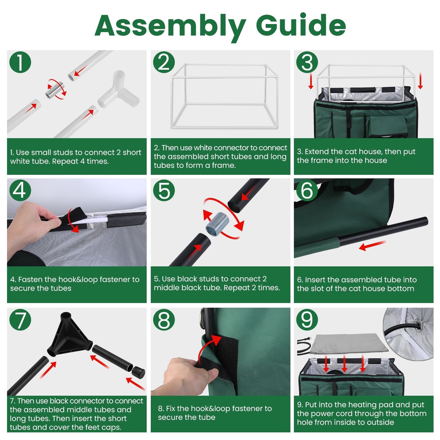 Waterproof Heated Cat House by luvipets