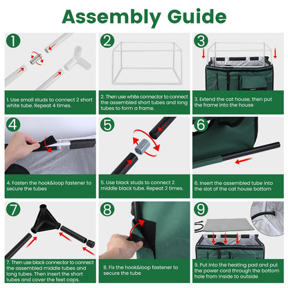 Waterproof Heated Cat House by luvipets