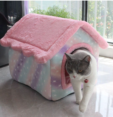 Foldable Dog House Pet Cat Bed Winterby luvipets