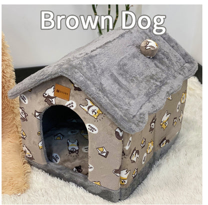 Foldable Dog House Pet Cat Bed Winterby luvipets