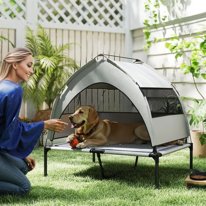 Elevated Dog Bed With Removable Canopy by luvipets