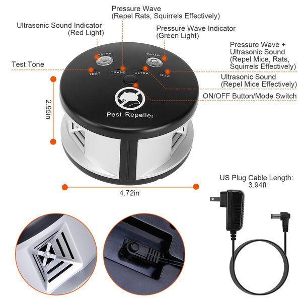 360 Degree Ultrasonic Pest Repellent by luvipets