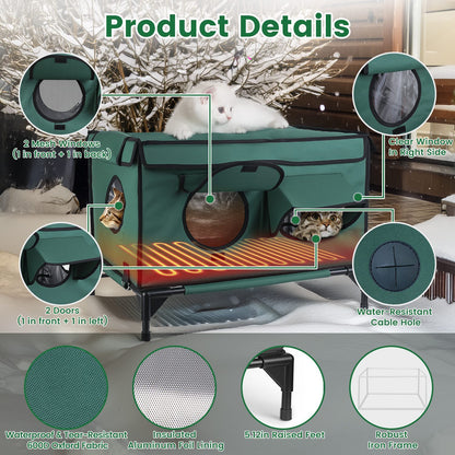 Waterproof Heated Cat House by luvipets