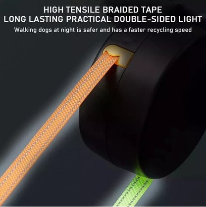 Dual Pet Leash Retractable Reflective by luvipets