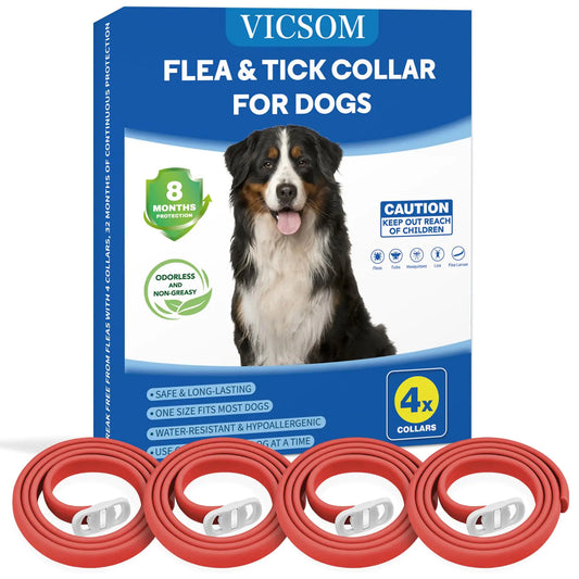 4 Pack Flea Collar for Dogs Dog Flea and Tick Collar 8 Months